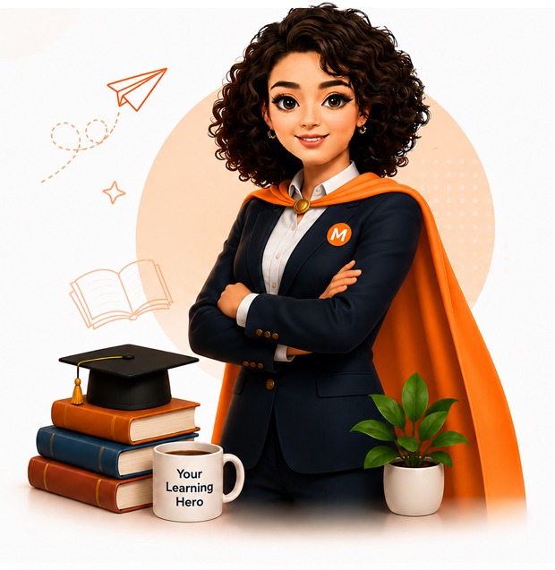 Mia learning hero illustration